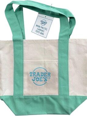 Trader Joe's Canvas Mini Tote Green
